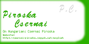 piroska csernai business card